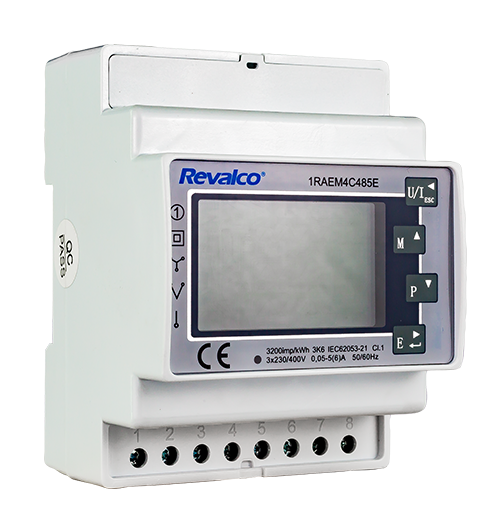 REVALCO.  ANALIZADOR REDES TRIFASICO LCD 4 MODULOS DIN SALIDA RS485 CONF REMOTA NUEVO MODELO