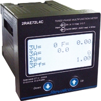 REVALCOIT 2RAE96L4CS485 ANALIZADOR REDES TRIFASICO LCD 96X96MM SALIDA RS485 + 2 RELES ALARMA 2RAE96L4CS485