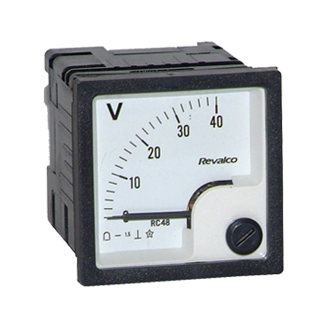 REVALCO. ERC48-10AD AMPERIMETRO ANALOGICO 48X48MM 10A DC