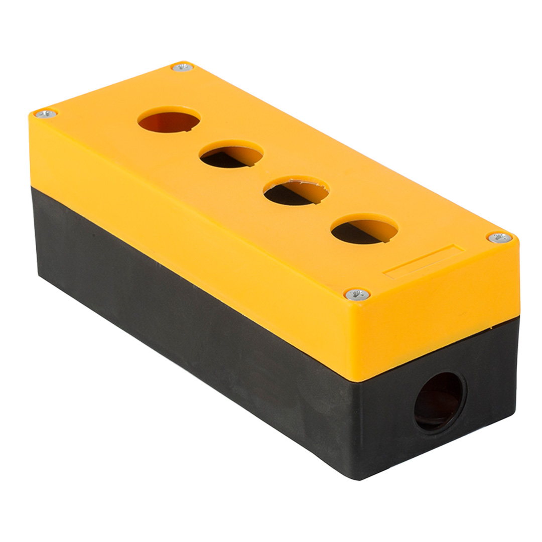 RHENES  CAJA PULSADORES SIN EQUIPAR 4 ELEMENTOS AMARILLO IP65