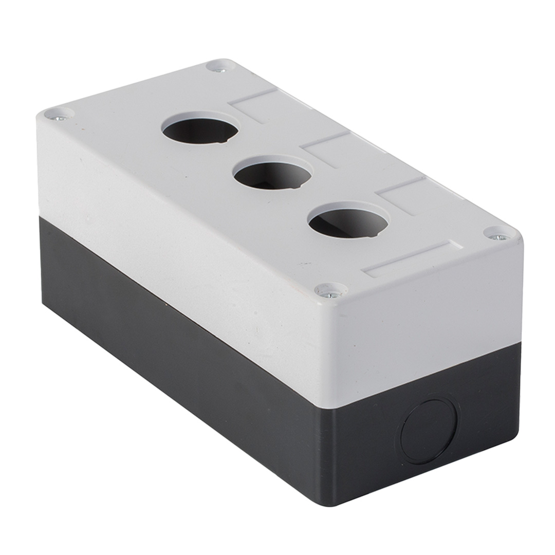 RHENES  CAJA PULSADORES SIN EQUIPAR 3 ELEMENTOS GRIS IP65