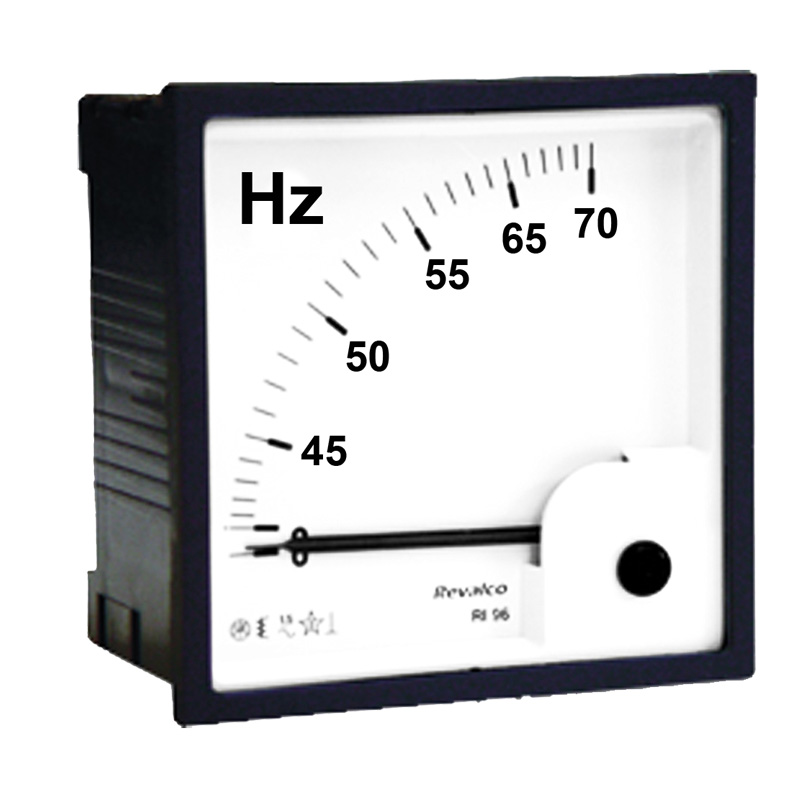 REVALCO. ERF48-230 FRECUENCIMETRO ANALOGICO 48X48MM 45...65HZ 230V AC
