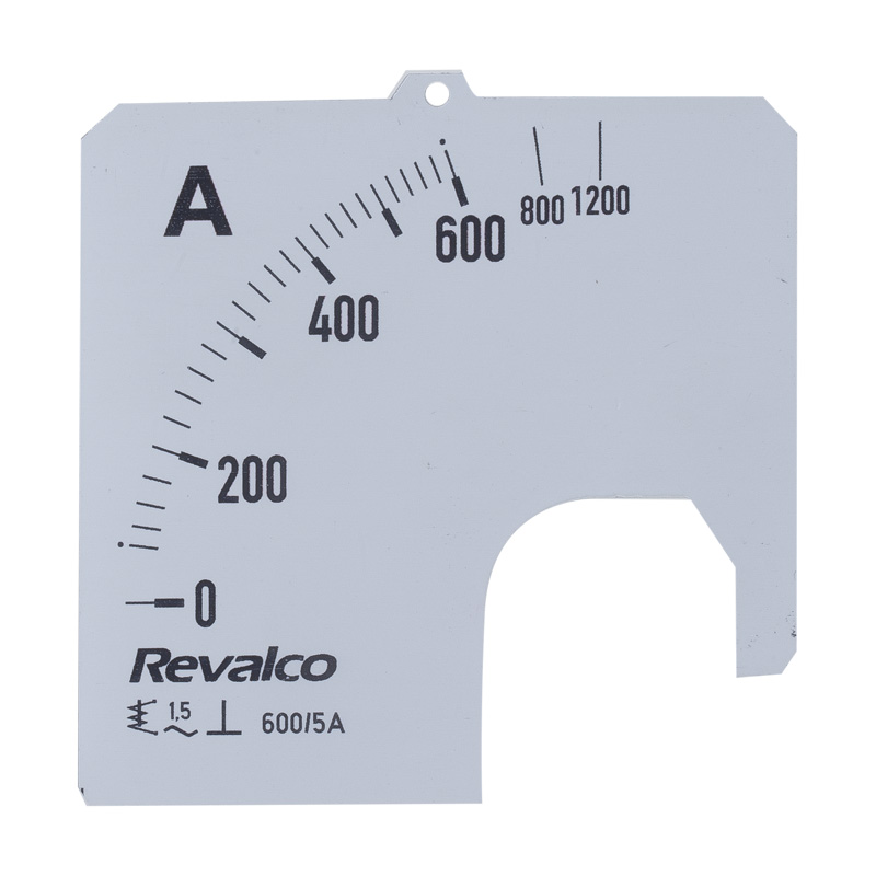REVALCO.  ESCALA PARA AMPERIMETRO ERC72200A60MV