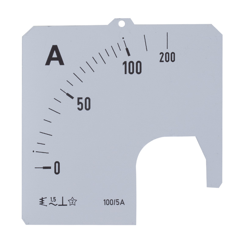 REVALCO. ESI48-100A25 ESCALA PARA AMPERIMETRO ERI48 100A