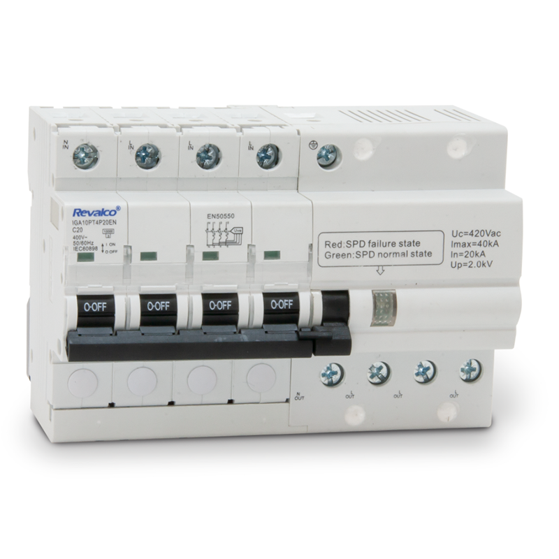 REVALCO IGA10PT4P16EN IGA 4P 16A C 10KA PROT SOBRET PERMANENTE + TRANSITORIA TRIFASICO EN-50550