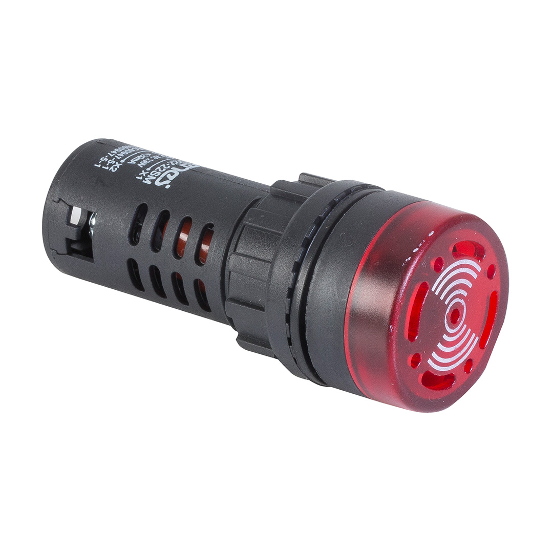 RHENES  ZUMBADOR LUMINOSO PLASTICO Ø22MM ROJO  12VAC/DC