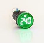 RHENES  PILOTO LUMINOSO LED PLASTICO Ø22MM VERDE VOLTIMETRO 20-500V AC