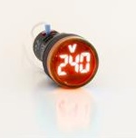 RHENES  PILOTO LUMINOSO LED PLASTICO Ø22MM ROJO VOLTIMETRO 20-500V AC