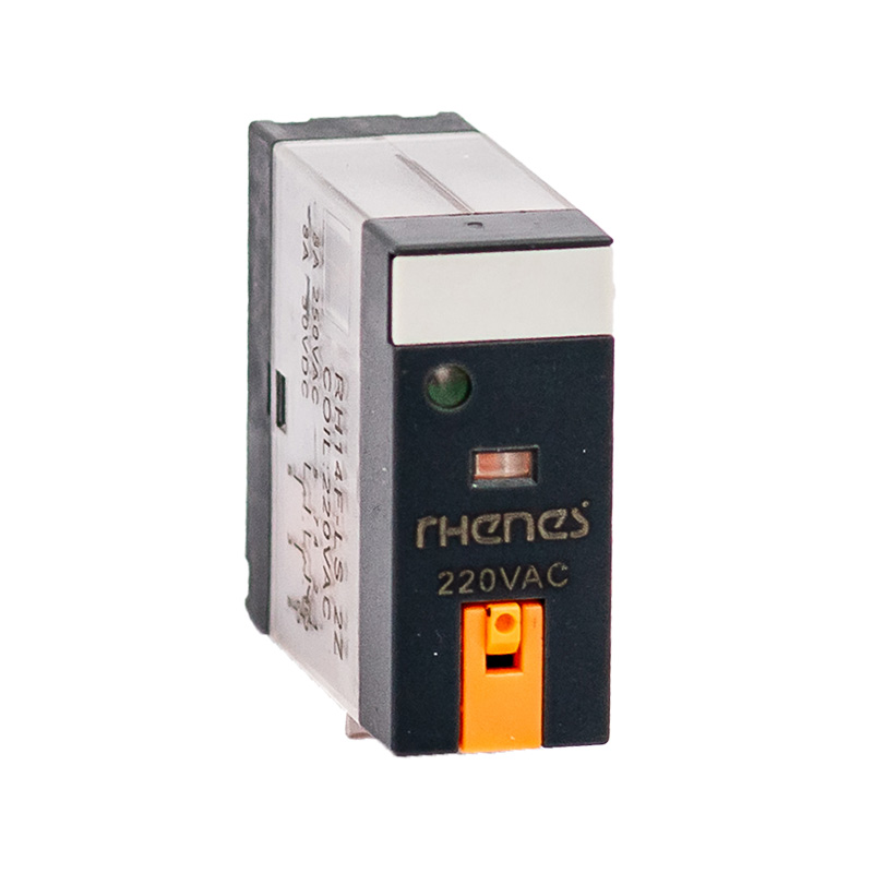 RHENES  RELE MINIATURA C/INDICACION LUMINOSA BLOQUEO Y PRUEBA 2NOC (8A) 230V AC