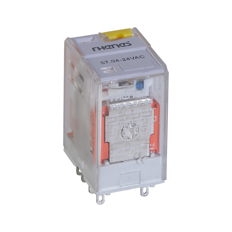 RHENES  RELE MINIATURA C/INDICACION LUMINOSA BLOQUEO Y PRUEBA 4NOC (5A)  48V AC
