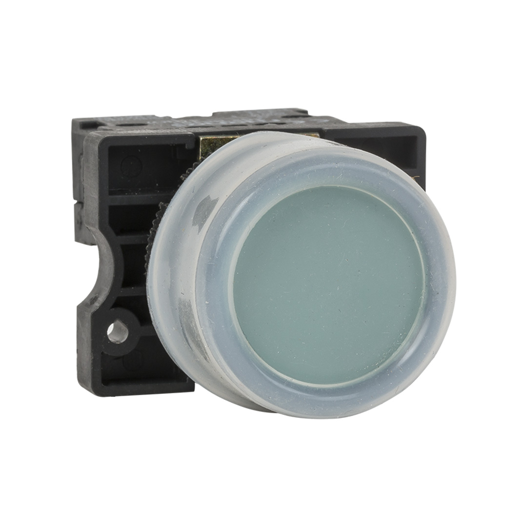 RHENES  PULSADOR C/RETORNO PLASTICO Ø22MM C/CAPUCHON IP66 VERDE 1NO