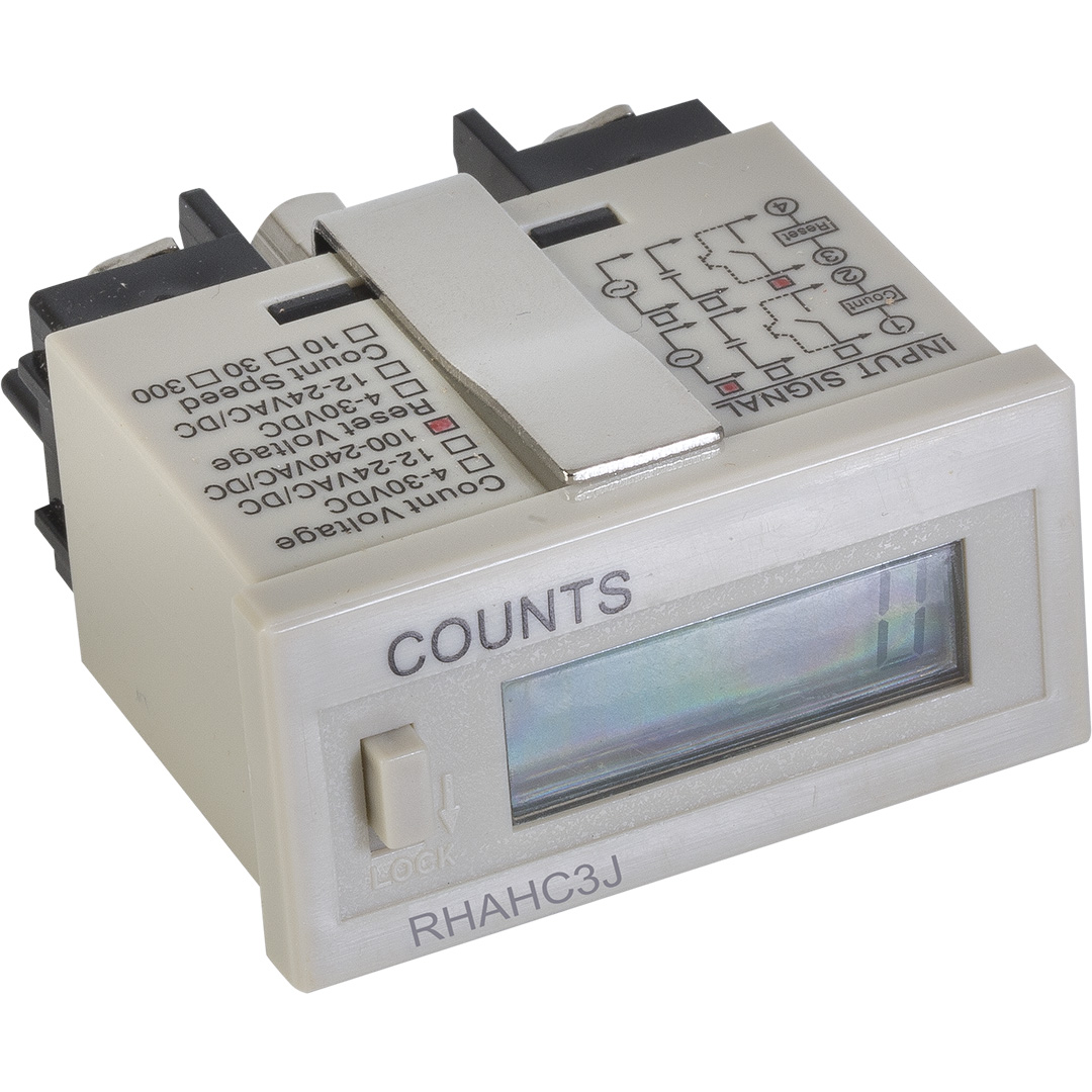 RHENES  CONTADOR HORARIO DIGITAL 24X48MM 6 DIGITOS IMPULSOS 230VAC RESET VS 10