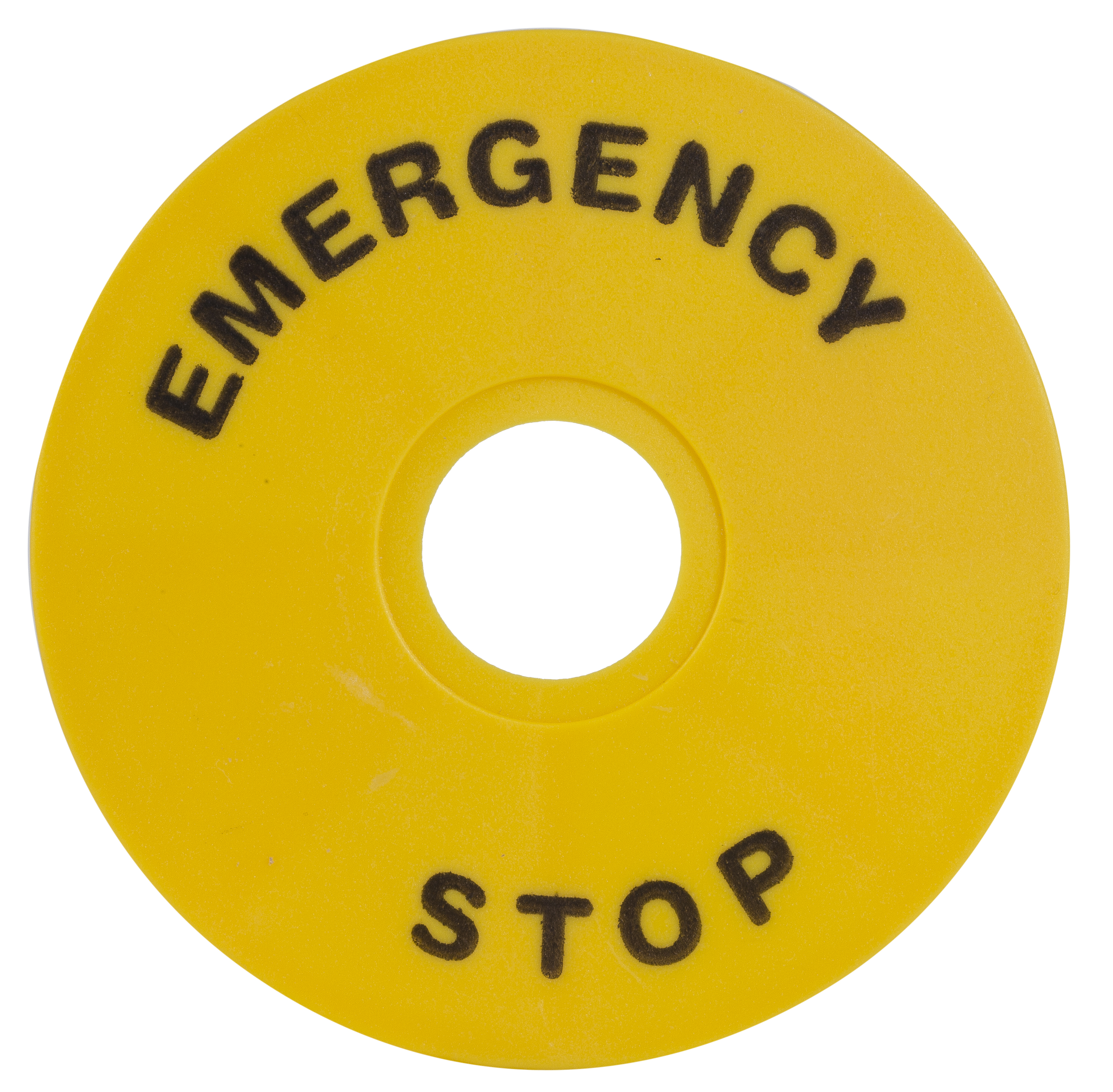 RHENES  ETIQUETA CIRCULAR EMERGENCY STOP Ø60MM PARA SERIES RHA5 Y RHA8