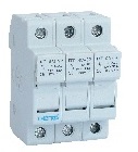 RHENES  BASE PORTAFUSIBLE CILINDRICO 14X51 3P DIN