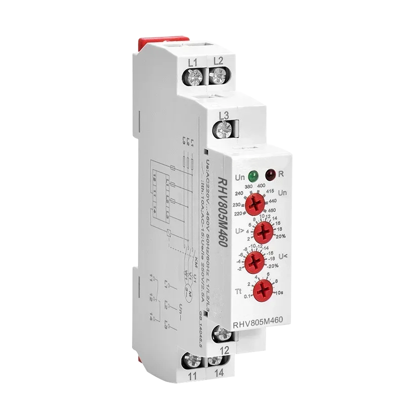 RHENES  CONTROL DE TENSION TRIF 3X220...460VAC E=L1+L2+L3 S=L1+L2 SUB/SOBRET AJUST