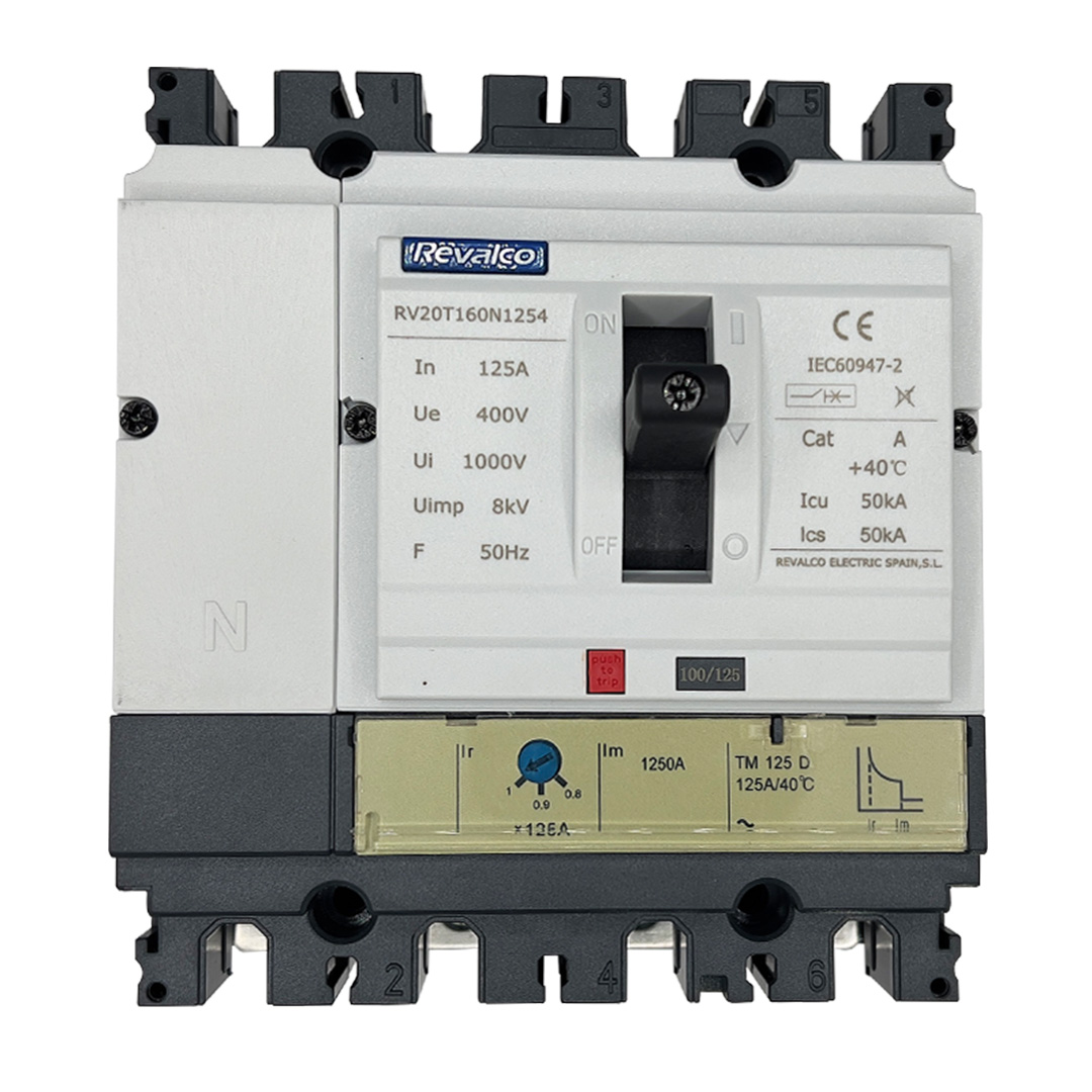 REVALCO  INT CAJA MOLDEADA 4P  125A 36KA TERMICO REG Ir