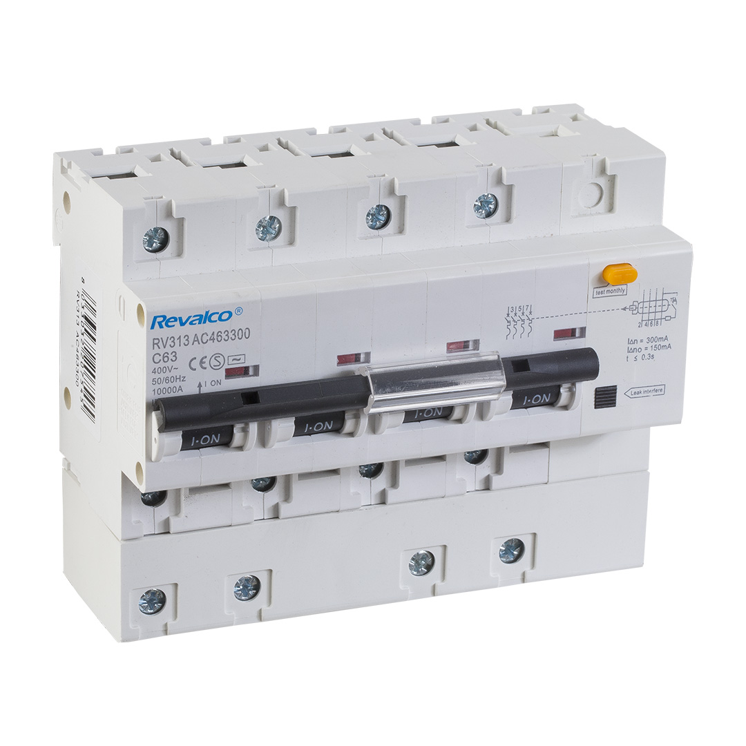 REVALCO RV313AC410030 DIFERENCIAL COMBINADO IND+TERC 4P 100A C  30mA AC  10KA
