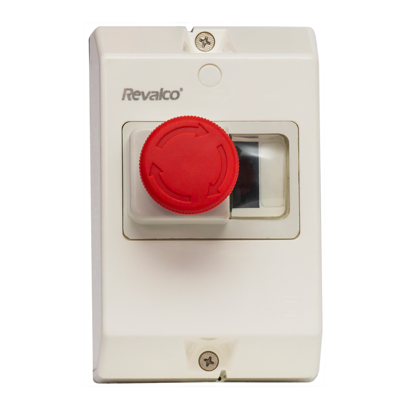 REVALCO RV420B2E COFRE DE PLASTICO IP55 + SETA DE EMERGENCIA PARA SERIE RV420