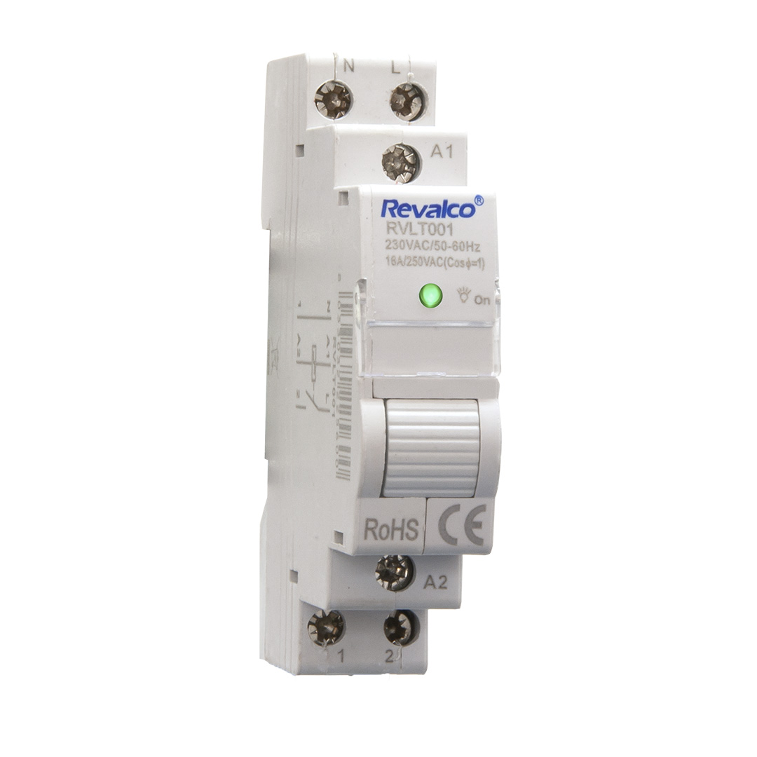 REVALCO  TELERRUPTOR MODULAR 1P+N 16A 230V AC C/PILOTO