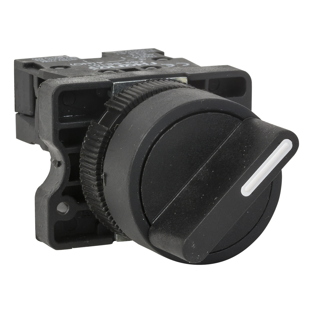 RHENES  SELECTOR PLASTICO Ø22MM MANETA CORTA 2 POSICIONES 1NO