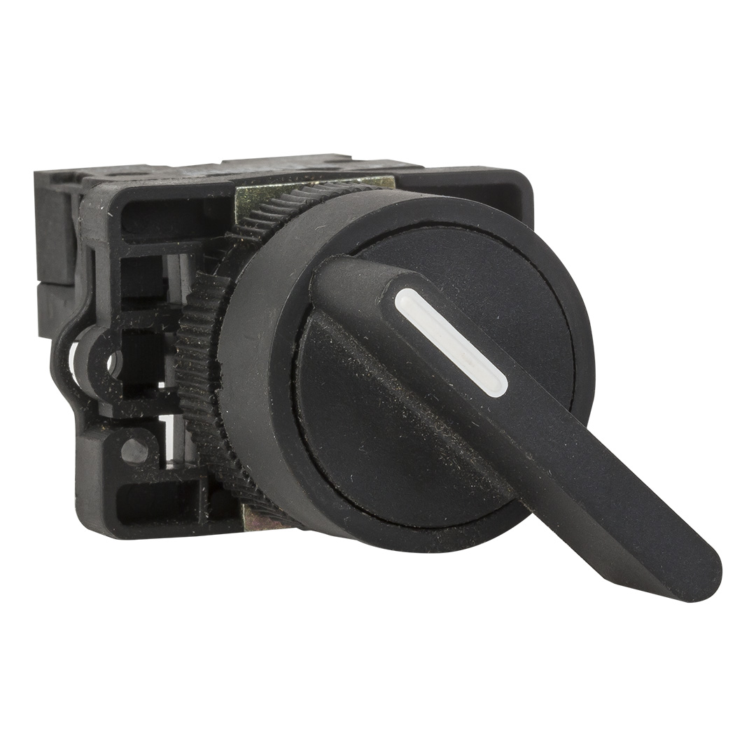 RHENES  SELECTOR PLASTICO Ø22MM MANETA LARGA 2 POSICIONES 1NO