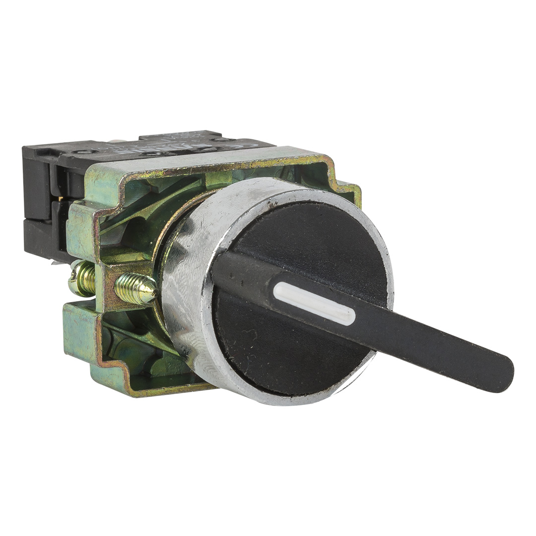 RHENES  SELECTOR METALICO Ø22MM MANETA LARGA 2 POSICIONES 1NO