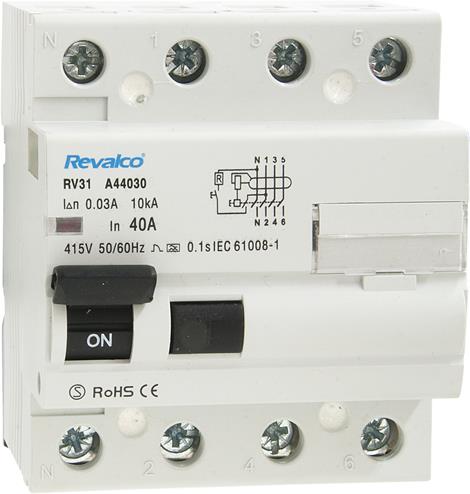 REVALCO RV31A410030 DIFERENCIAL 4P 100A  30mA A 10 KA SUPERINMUN